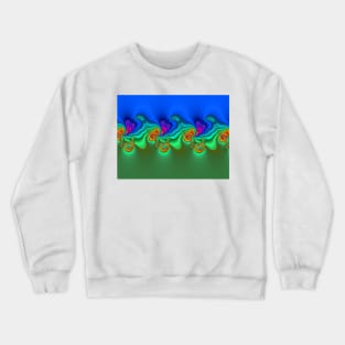 Psychedelic Wave Design Crewneck Sweatshirt